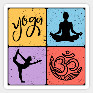 Yoga Mosaic Spiritual Balance and Meditation Art Magnet